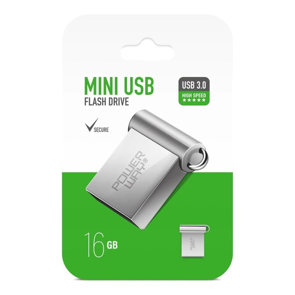 Powerway Powerway 16GB USB 3.0 Metal Mini Flash Bellek - Flash Bellek