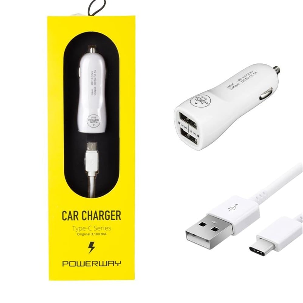 Powerway Powerway 3.1A Type-C Araç Çakmaklık Şarj Aleti X3 - Şarj Cihazları