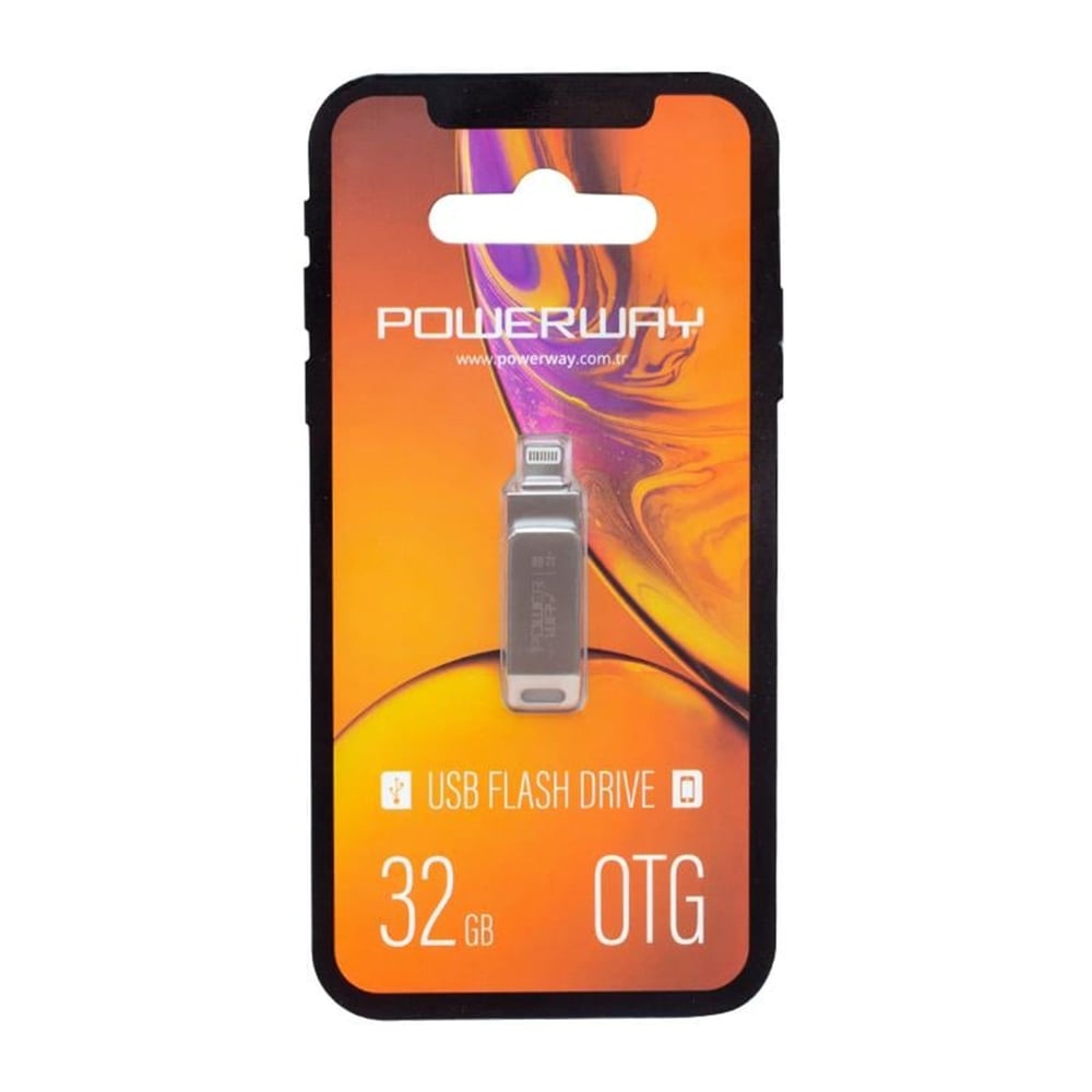 Powerway Powerway 32 Gb iPhone Usb 2.0 Otg Metal Flash Bellek - Flash Bellek