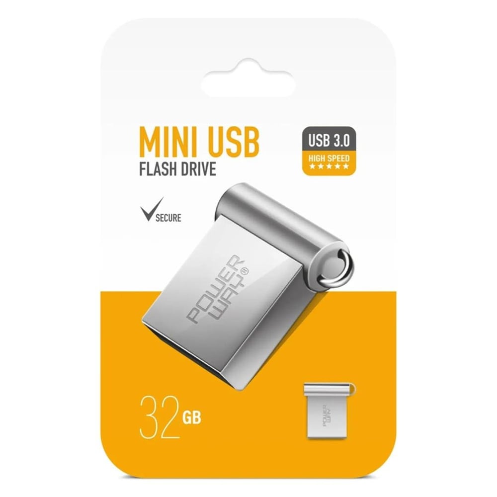 Powerway Powerway 32GB USB 3.0 Metal Mini Flash Bellek - Flash Bellek