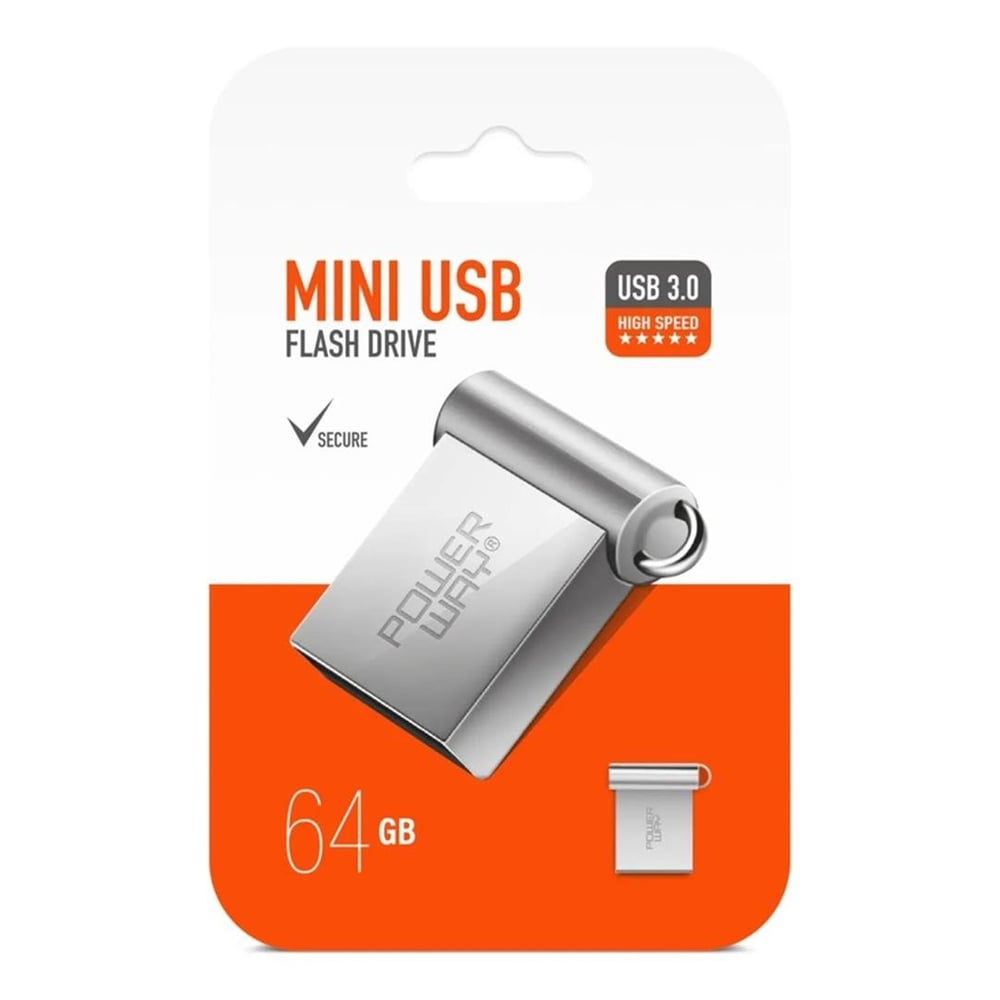Powerway Powerway 64GB USB 3.0 Metal Mini Flash Bellek - Flash Bellek