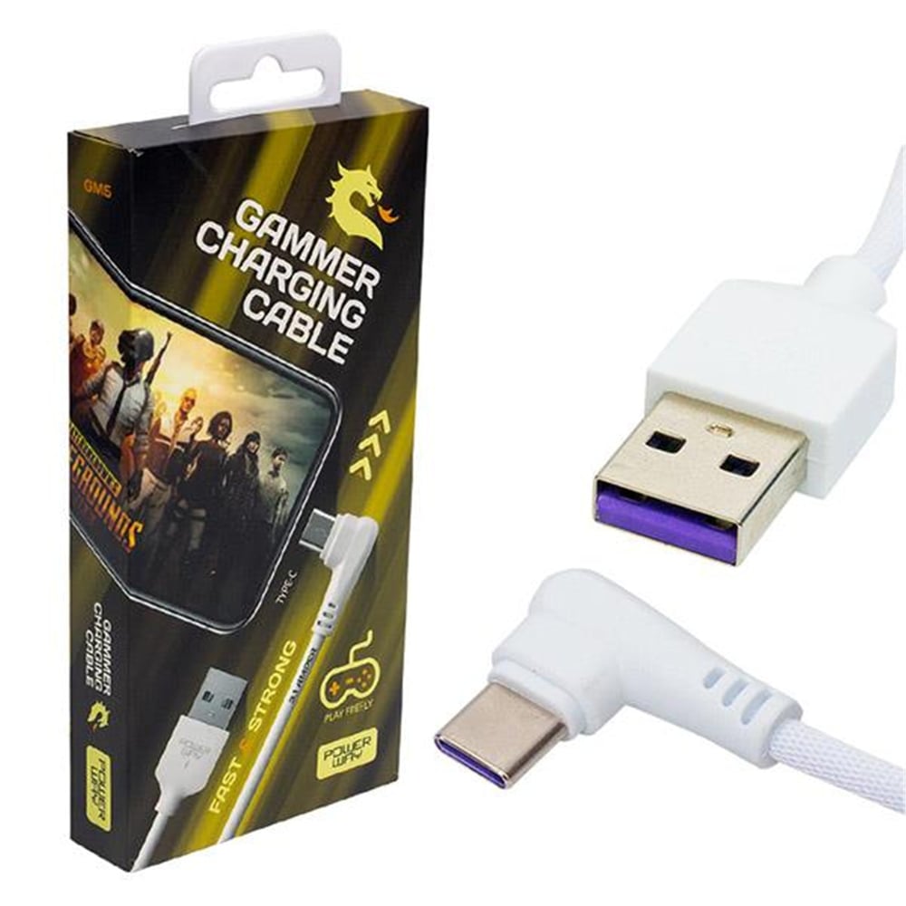 Powerway Powerway GM5 USB 3.1 Amper Örgülü Type-C Gaming Oyuncu Kablosu - Data-Şarj Kabloları