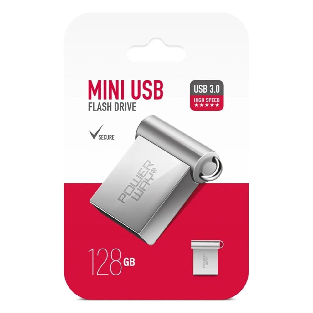 Powerway Powerway Mini 128GB Metal Mini USB 3.0 Flash Bellek Yüksek Hızlı - Flash Bellek