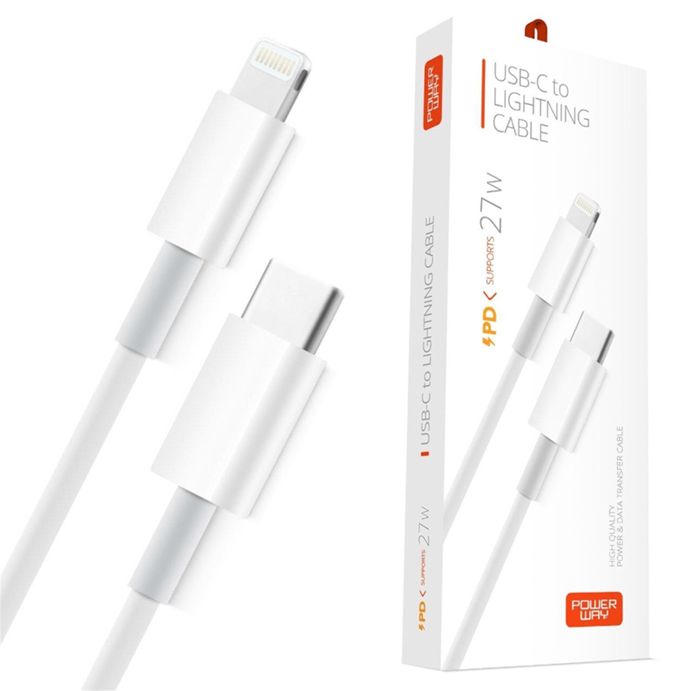 Powerway Powerway PD27 27W Type-C To Lightning Hızlı Şarj ve Veri Kablosu - Data-Şarj Kabloları