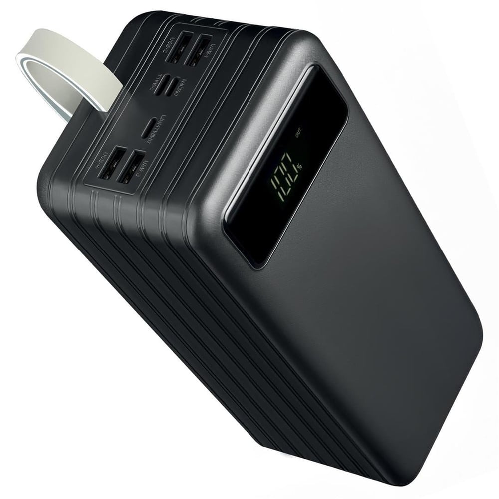Powerway Powerway TX80 80.000mAh Kablolu Dijital Göstergeli Gerçek Fener Işıklı Kamp Siyah Powerbank - Powerbank