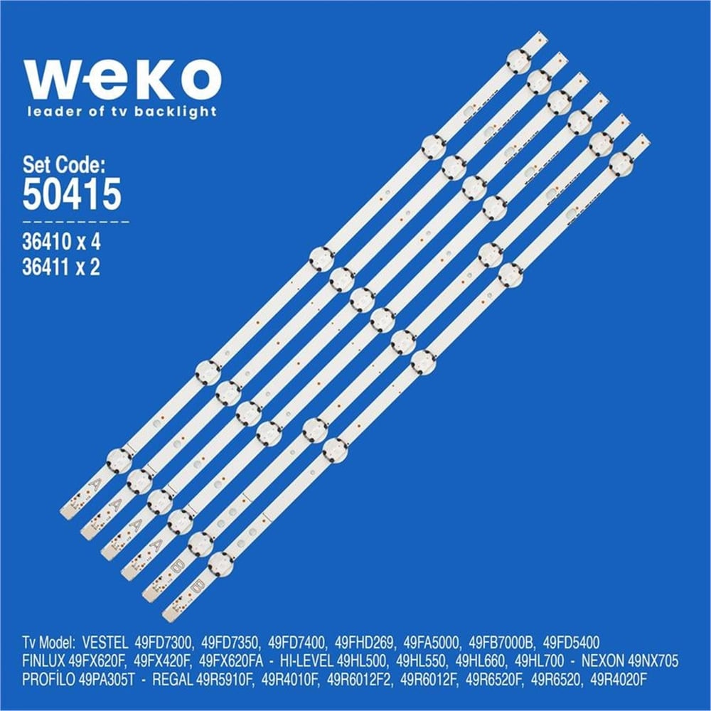 Weko Profilo 49R6012F 49'' İnç 6 Adet Tv Led Bar - Profilo Led Bar