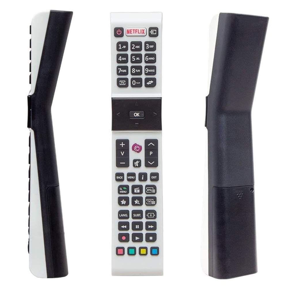 Weko Profilo RCA49130 - Vestel Smart – Sanyo - Jvc Netflix Tuşlu Beyaz Yazısız Lcd Led Tv Kumanda - Televizyon ve Video Kumandaları