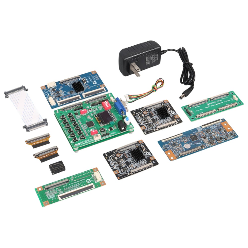 Oem QK-VGH/VGL V1.0 Voltaj Regülasyon Kartı 4K IN 2K FHD IN Panel Test Kiti - Muhtelif Elektronik Malzeme