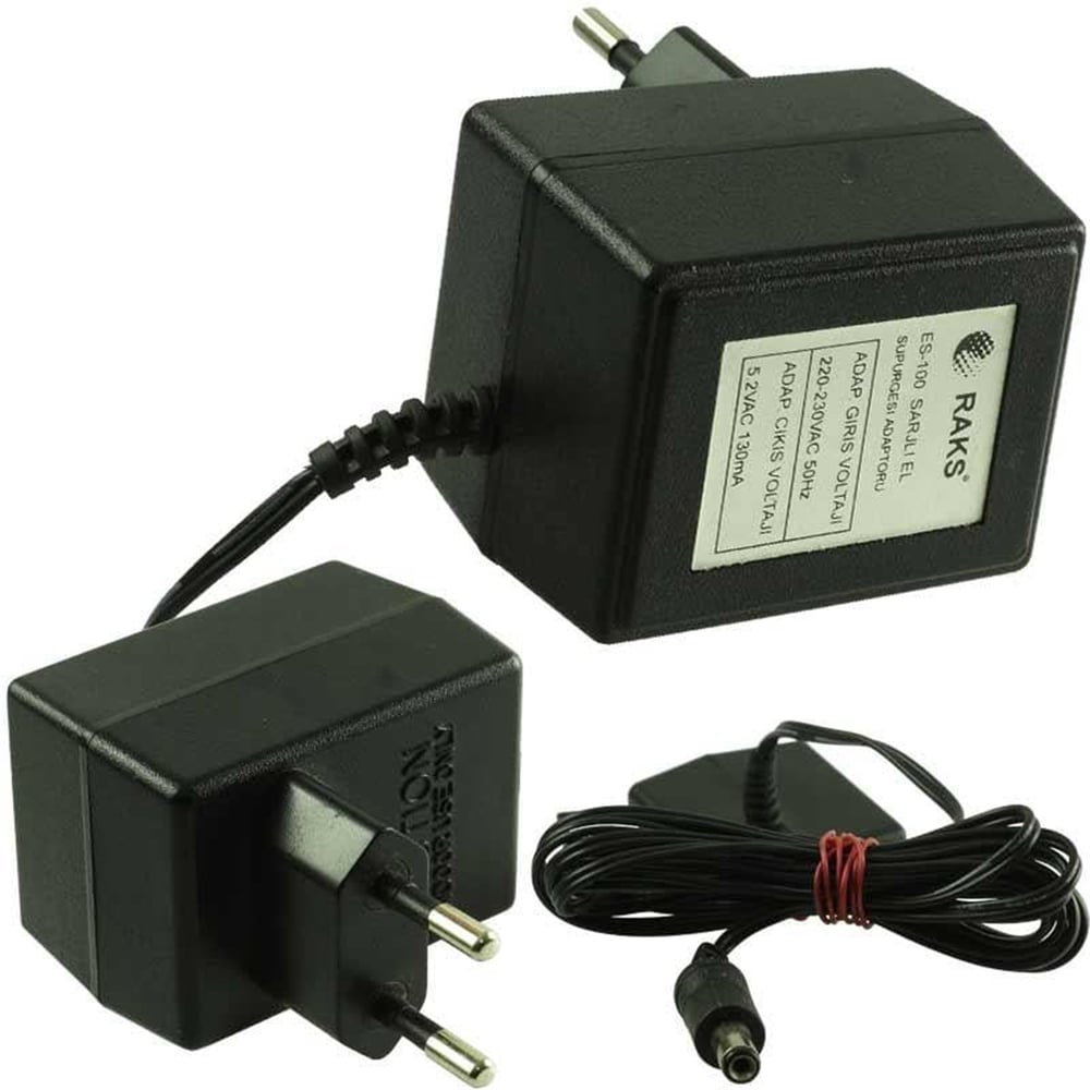 Raks Raks Es-100 Siyah 5.2 Volt - 0.13 Amper Şarjlı Süpürge Adaptörü - Adaptörler
