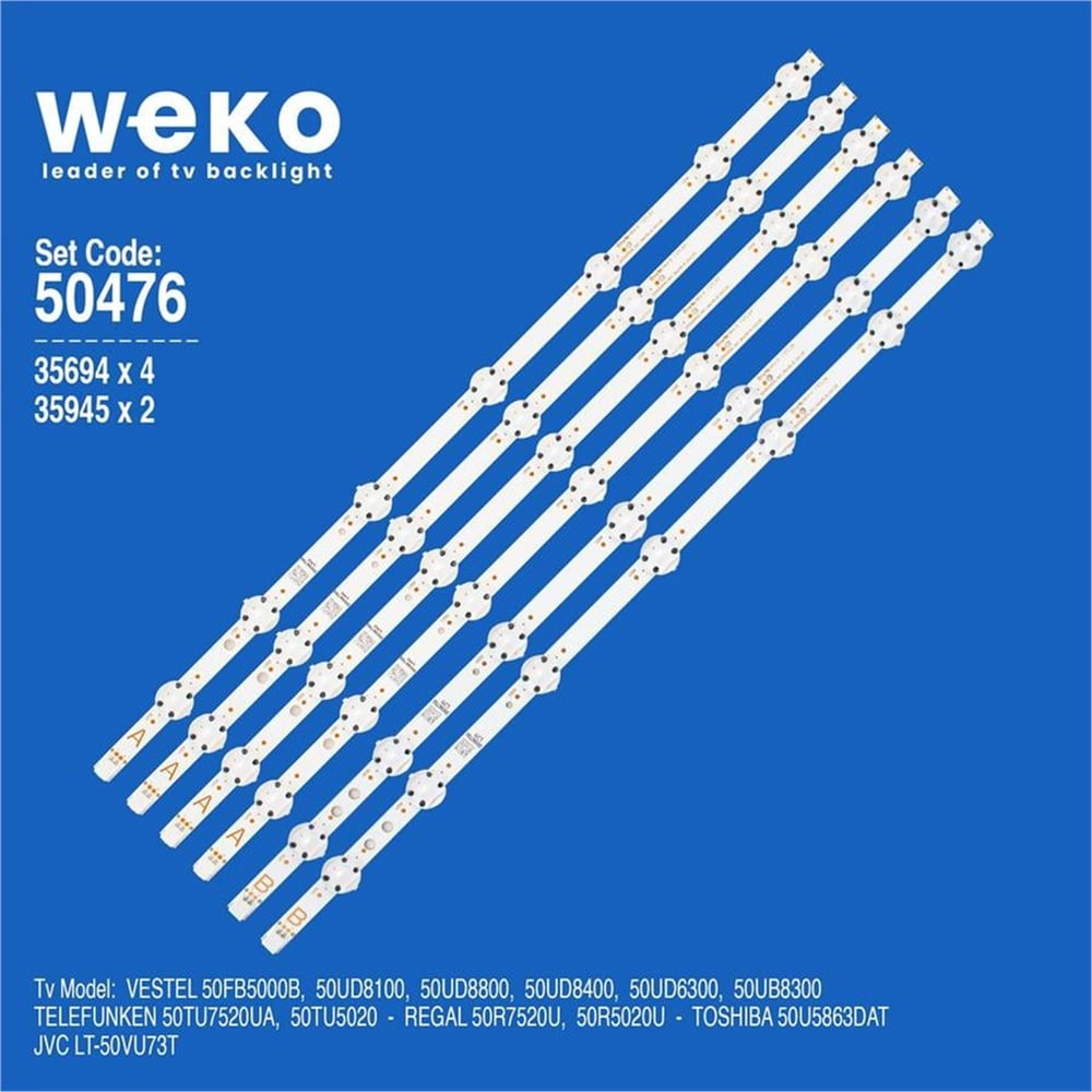 Weko Regal 50R7520U 50'' İnç 6 Adet Tv Led Bar 5476 - Regal Led Bar