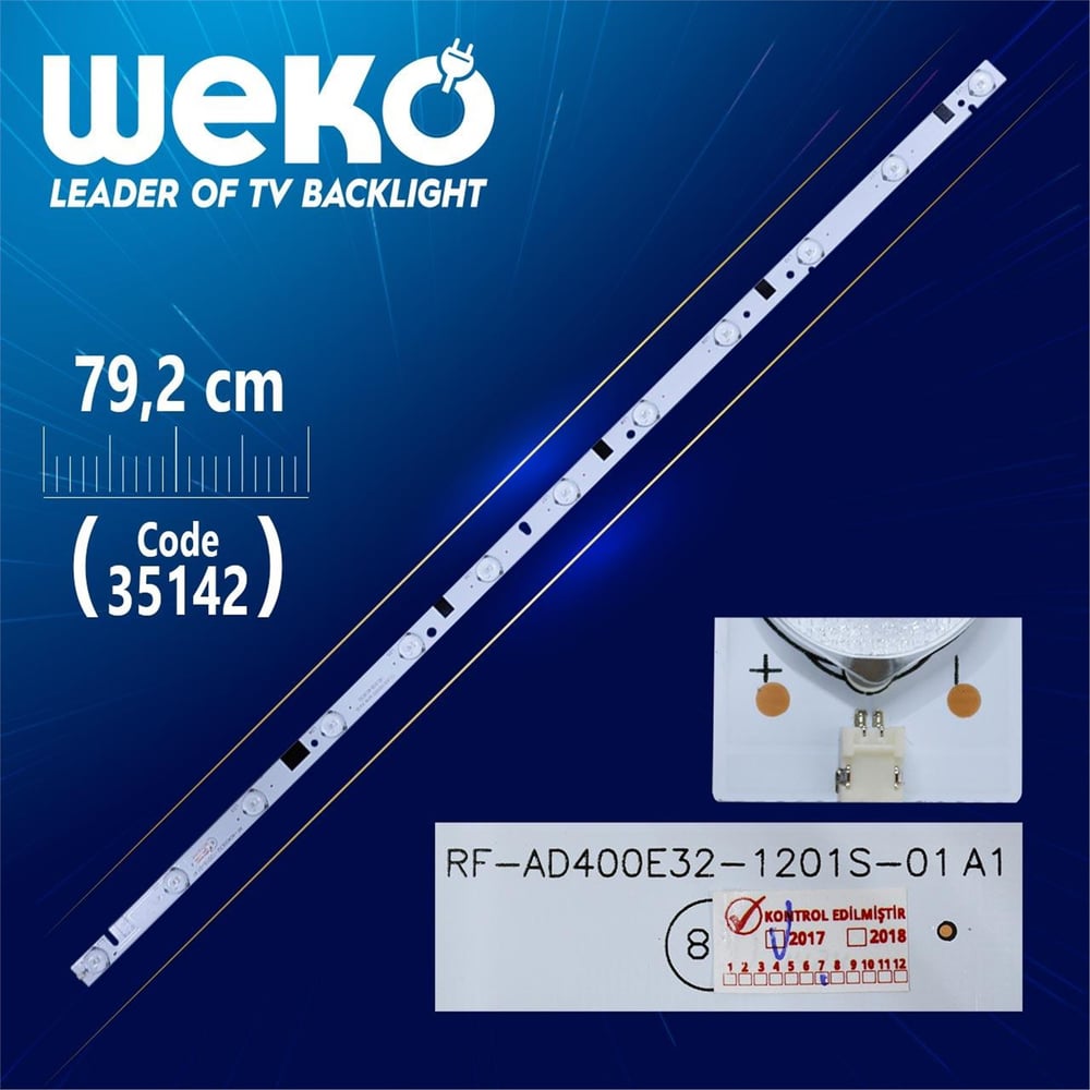 Weko RF-AD400E32-1201S-01 A1 - 180.W00-401803H - 12 Ledli 79.2 Cm   (WK-401) Tv Led Bar - Tv Led Bar