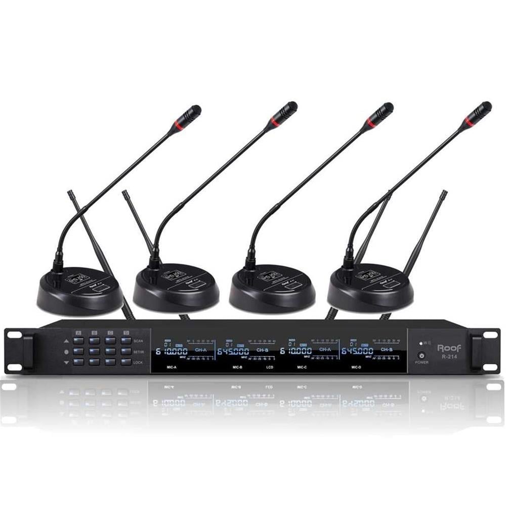 Roof Roof R-214-M Uhf Telsiz 4 Kürsü Mikrofon - Kürsü Mikrofonları
