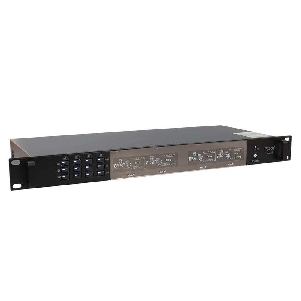 Roof Roof R-214 Uhf 4'Lü Kablosuz Mikrofon Receiver - Kablosuz Mikrofonlar