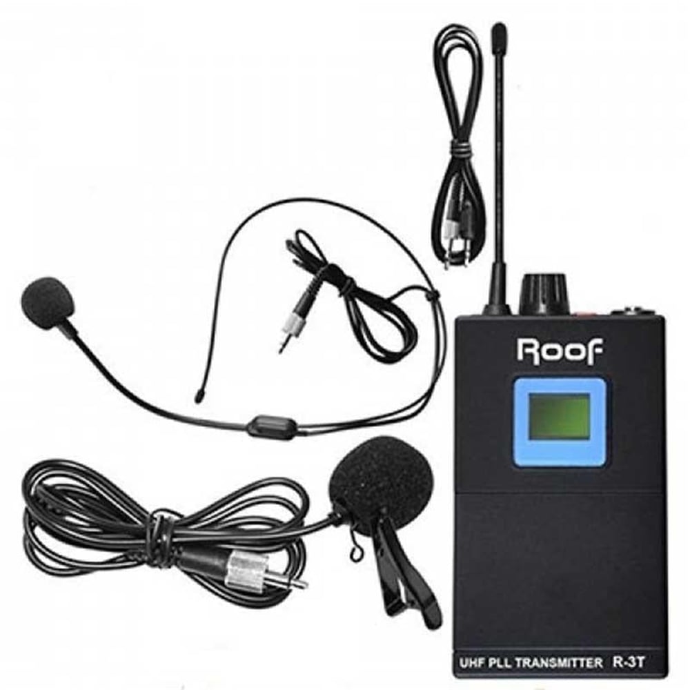 Roof Roof R-3T UHF Kablosuz Rehber Verici Yaka Mikrofon - Yaka Mikrofonları