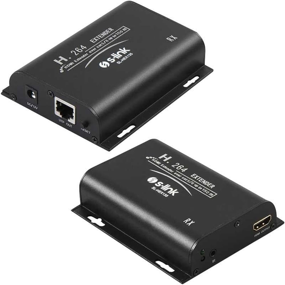 S-Link S-Link HDMI CAT6 Extender Uzatıcı H.264 150M Receiver Alıcı SL-HEX135 - Çevirici Dağıtıcı