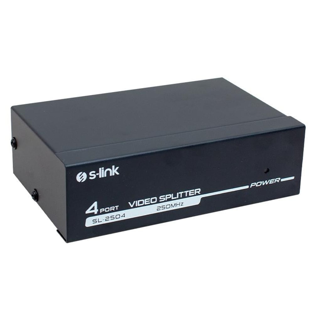 S-Link S-Link SL-2504 4 PORT 250 Mhz Monitör Çoklayıcı Vga Splitter Dağıtıcı - Çevirici Dağıtıcı