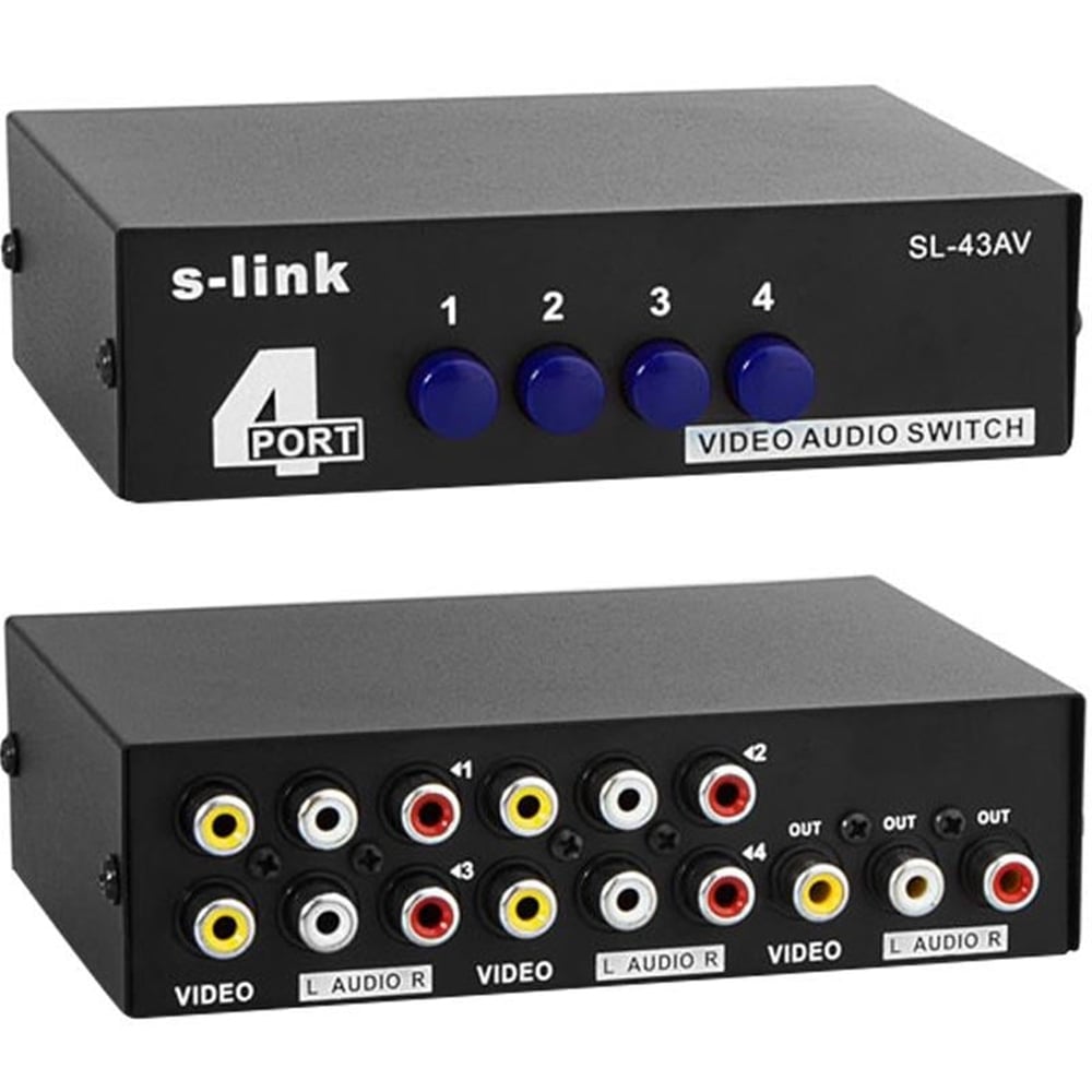S-Link S-Link SL-43AV 4 Port Video Audio Splitter - Çevirici Dağıtıcı