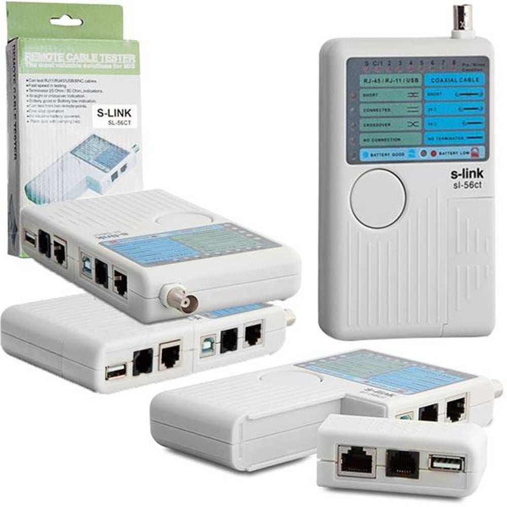 S-Link S-Lınk Sl-56Ct Rj45+ Rj11 Kablo Takip Ve Test Cihazı - Kablo Test Cihazı