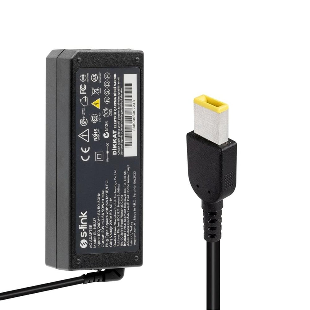 S-Link S-Link SL-NBA17 20 Volt 4.5 Amper 90 Watt IBM Lenovo Notebook Adaptör - Laptop Adaptörleri