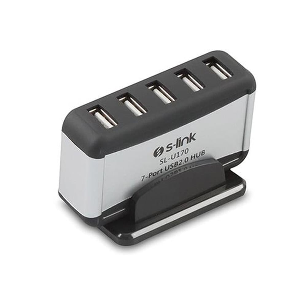 S-Link S-link SL-U170 7 Port Usb 2.0 Adaptörlü Usb Hub Çoklayıcı - USB Çoklayıcı