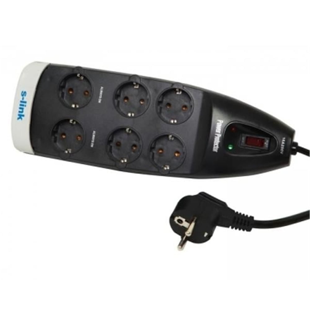 S-Link S-Link SPGX-66 6'lı Akım Korumalı Priz 2 Mt. - Akım Korumalı Prizler