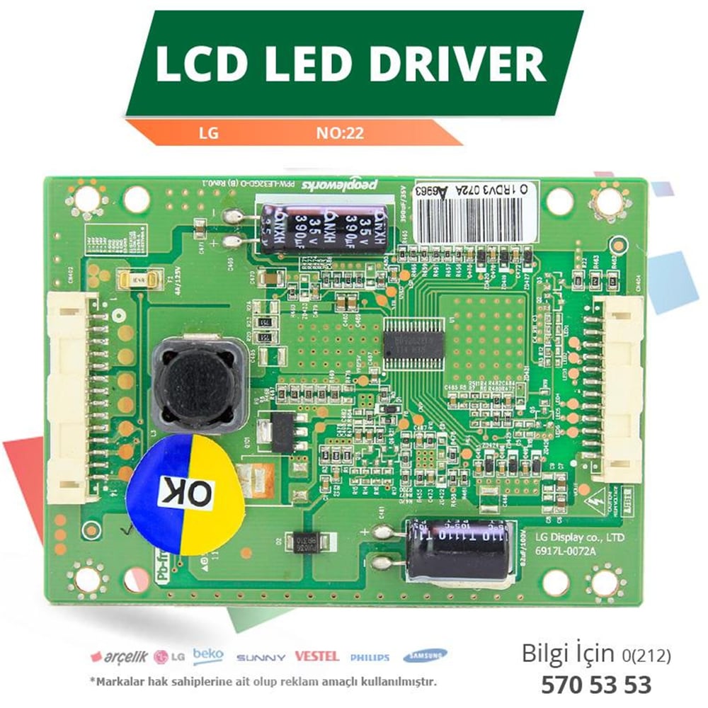 Oem Samsung 6917L-0072A,PPW-LE32GD-O(B) REV0.1  - LC320EXN SD A1 - Lcd Led Driver - LCD Driver