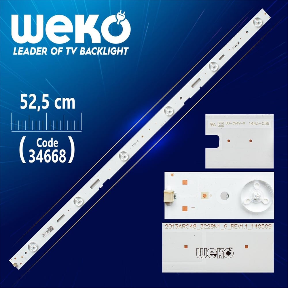 Weko SAMSUNG _ 2013ARC48 _ 3228N1 _ 6 _ REV1.1_140509 - ZCA606   52.5 CM 6 LEDLİ - (WK-031) Tv Led Bar - Tv Led Bar
