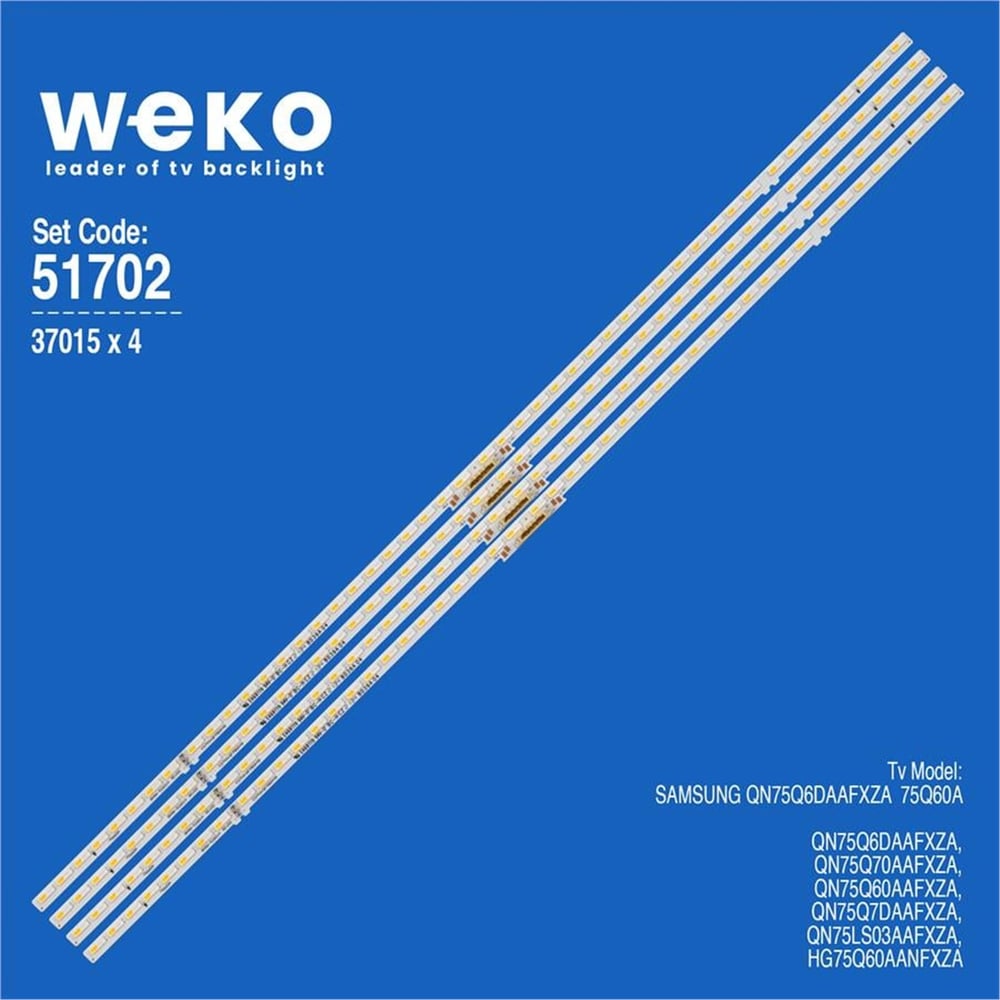 Weko Samsung QN75Q7DAAFXZA 75'' İki Renk 4 Adet Tv Led Bar (48 Led) - Samsung Led Bar