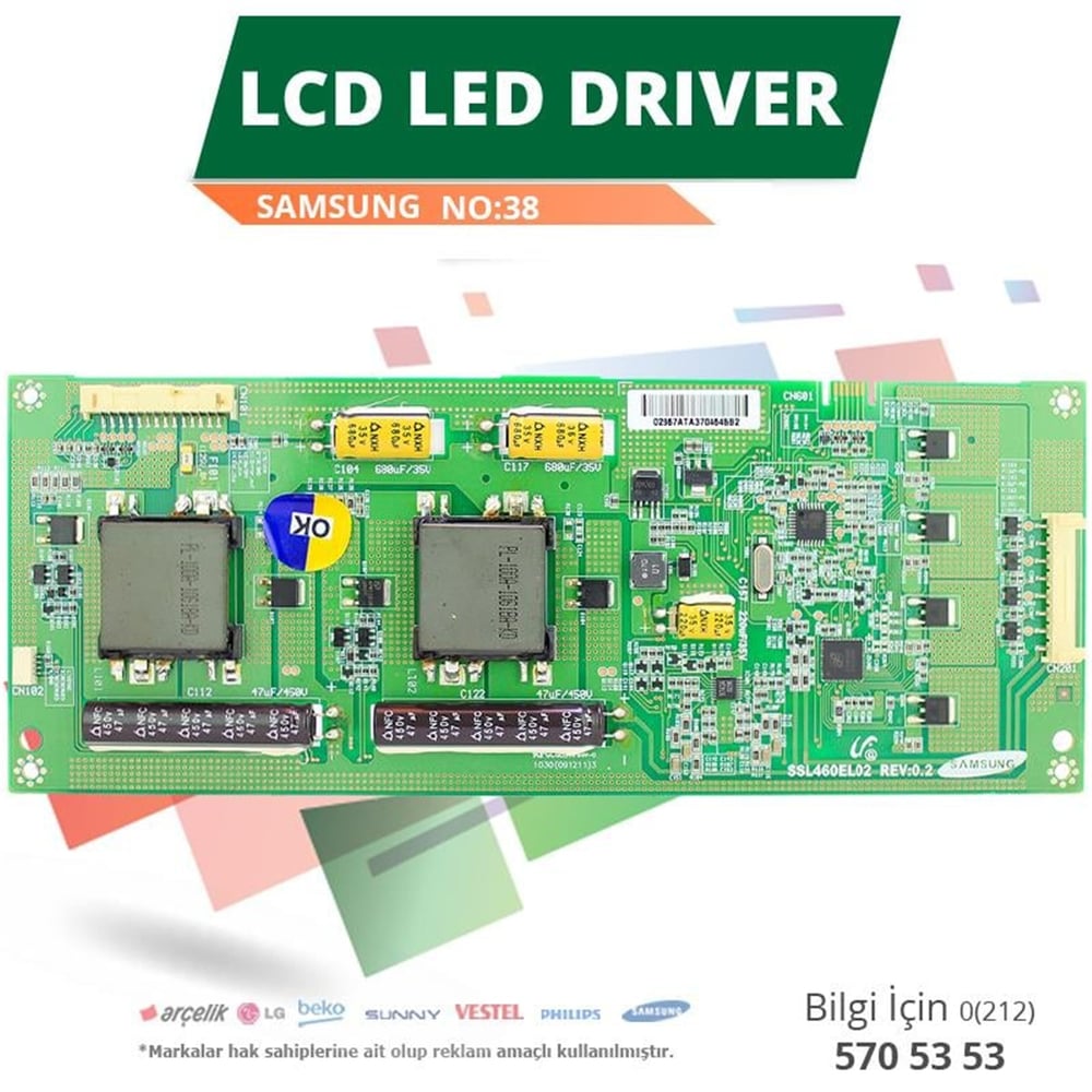 Oem Samsung SSL460EL02 REV0.2 - LTA460HJ09 - Lcd Led Driver - LCD Driver