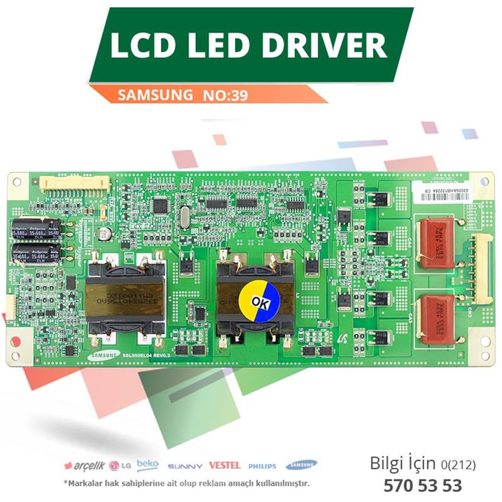 Oem Samsung SSL550EL04 REV0.3 - LTA550HQ06 - Lcd Led Driver - LCD Driver