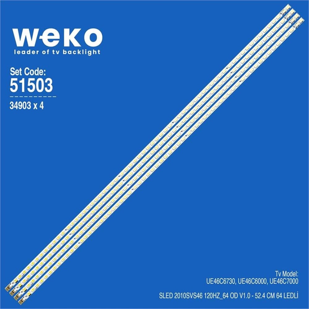 Weko Samsung UE46C7000 46'' 4 Adet Tv Led Bar - Samsung Led Bar