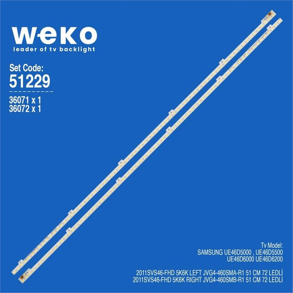 Weko Samsung UE46D6200 46'' 2 Adet Tv Led Bar - Samsung Led Bar