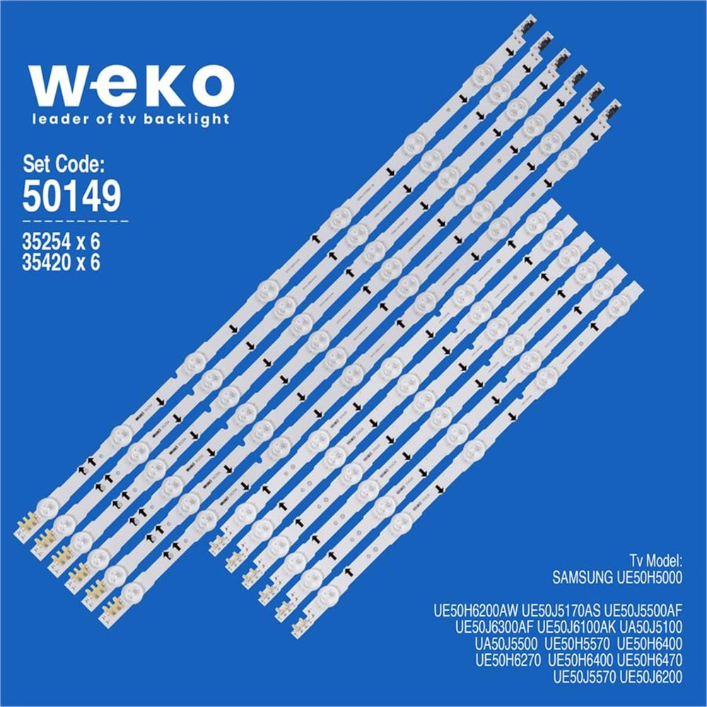 Weko Samsung UE50J6289 50'' İnç 12 Adet Tv Led Bar - Samsung Led Bar