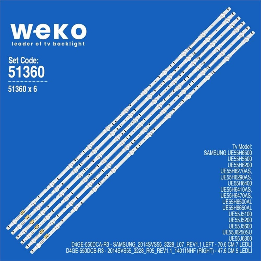 Weko Samsung UE55J5200 55'' 6 Adet Tv Led Bar - Samsung Led Bar