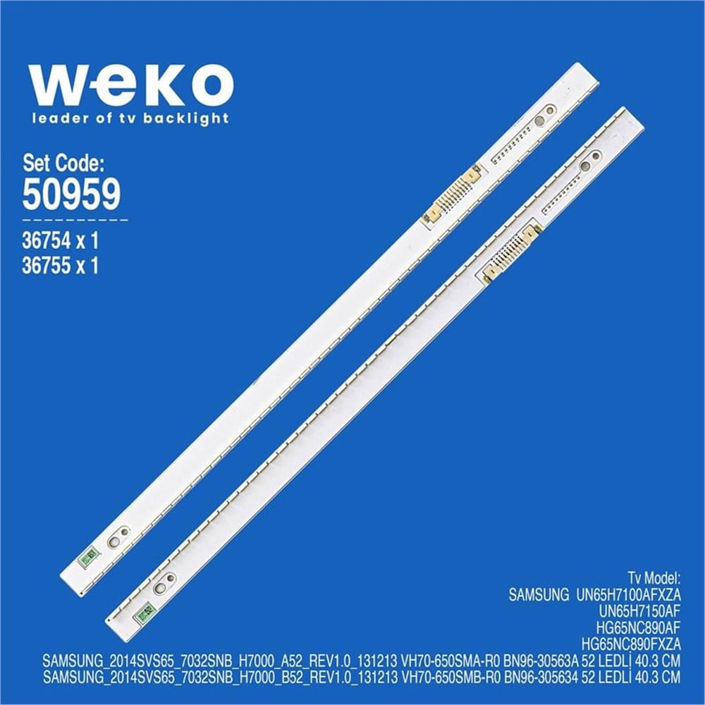 Weko Samsung UN65H7150AF 65'' İnç 4 Adet Tv Led Bar - Samsung Led Bar