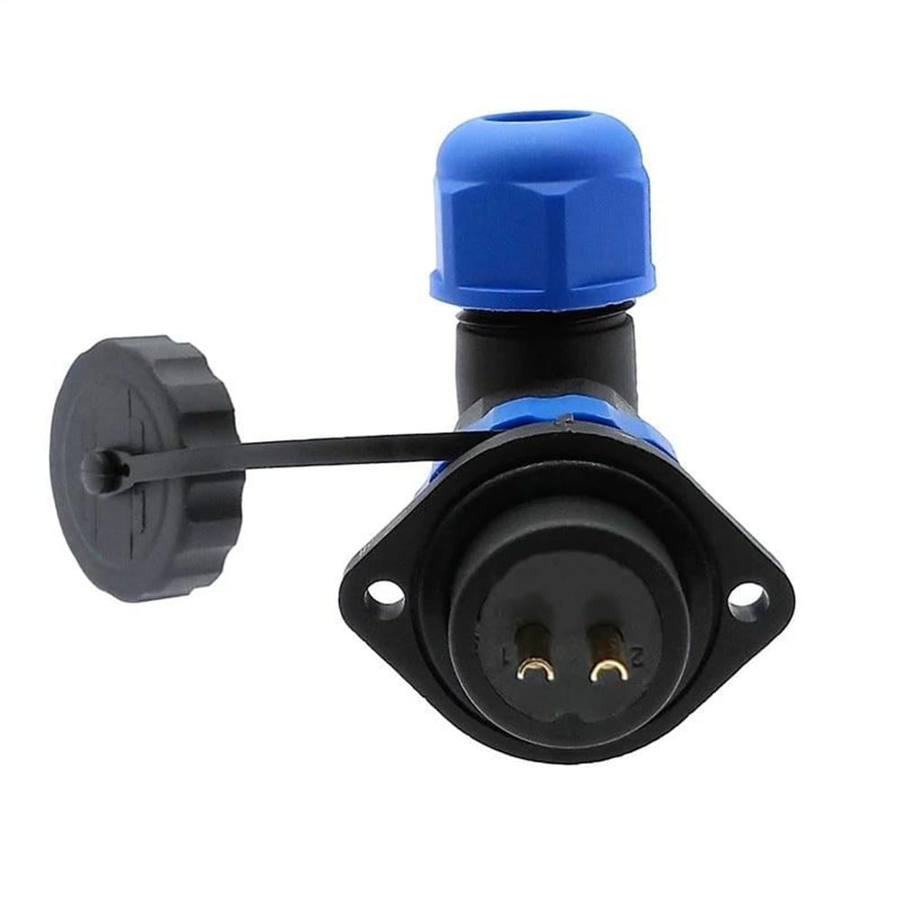 Powermaster SD20 Su Geçirmez 2 Pin 20 Mm Konnektör 90° Dirsek - Fiş - Jack - Şase - Buton - Konnektör