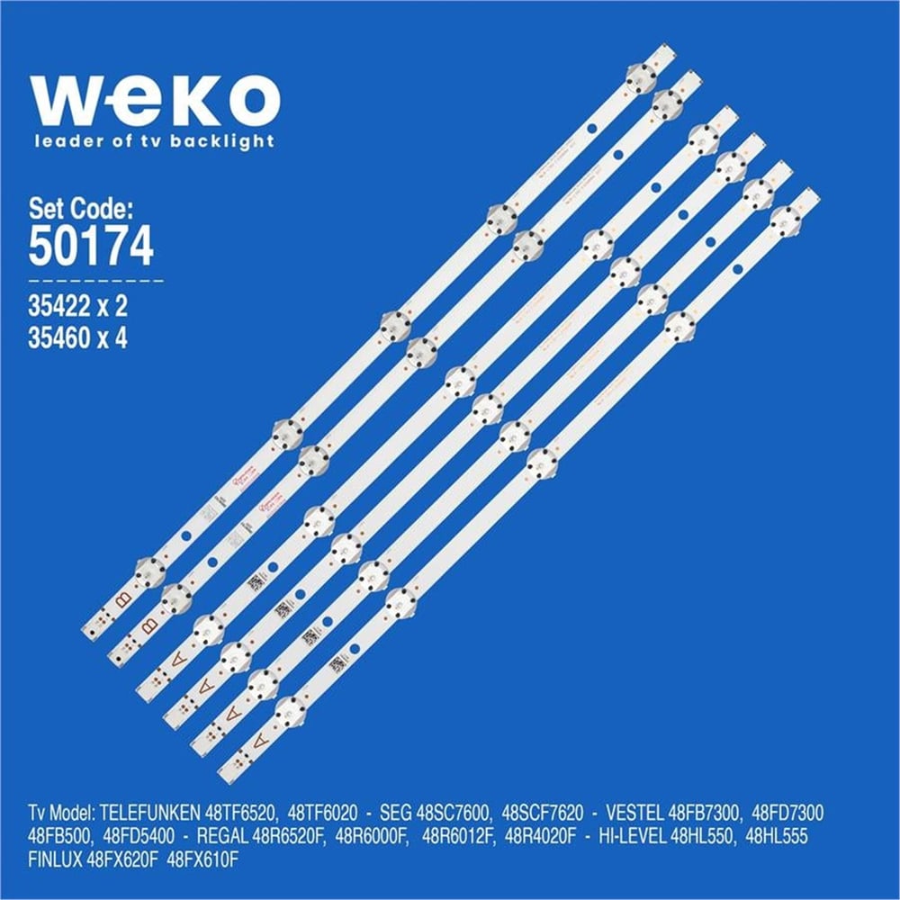 Weko Seg 48SC7600 48'' İnç 6 Adet Tv Led Bar - Seg Led Bar