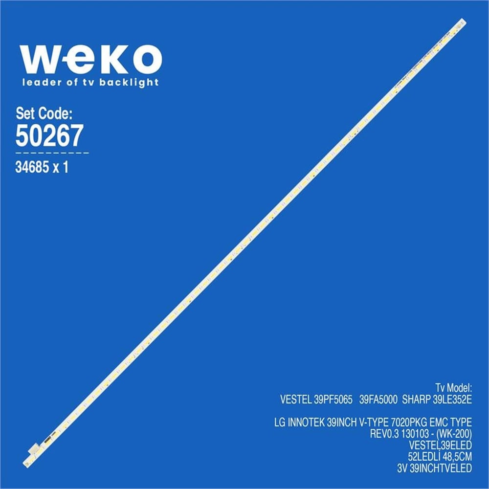 Weko Sharp 39LE352E 39'' İnç 1 Adet Tv Led Bar - Sharp Led Bar