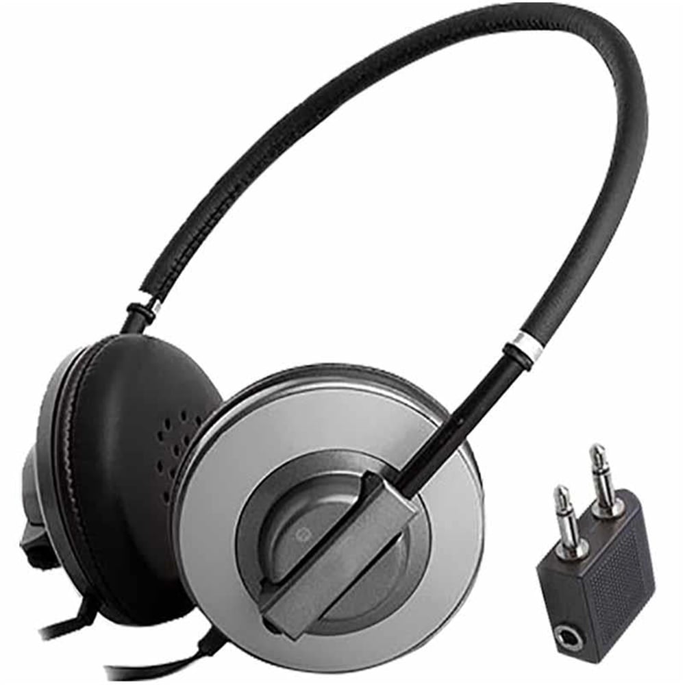 Silvercrest Silver Crest 3.5 Mm Stereo Kablolu Siyah Kulaklık (Uçaklar İçin Uygun) - Kulaklık