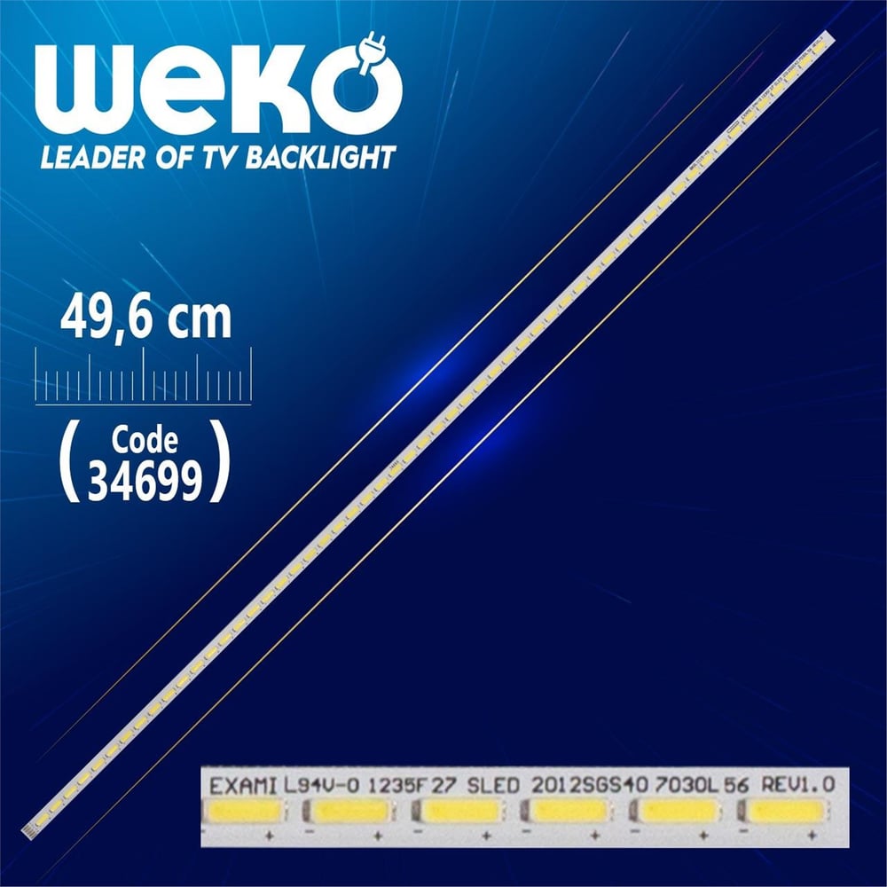Weko SLED 2012SGS40 7030L 56 REV1.0 - 49.6 Cm 56 Ledli - (WK-130) Tv Led Bar - Tv Led Bar