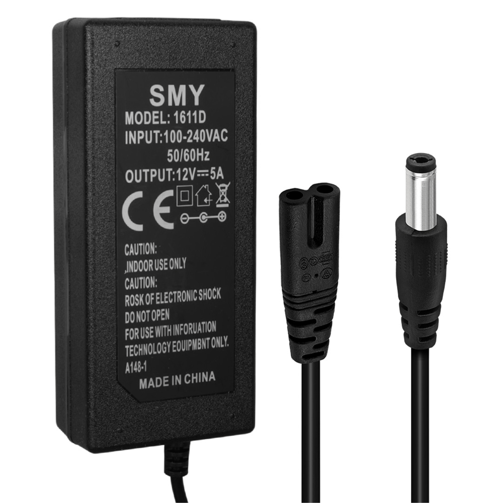 Reyonex Smy 1611D 12 Volt 5 Amper 5.5X2.5Mm Uçlu Plastik Kasa Masaüstü Adaptör - Şarj Adaptörü