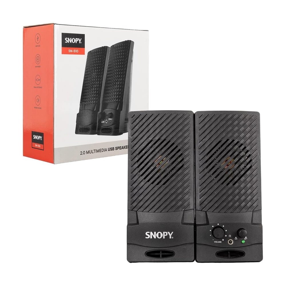 Snopy Snopy SN-510 2.0 USB Siyah Speaker Hoparlör - Ses Sistemleri