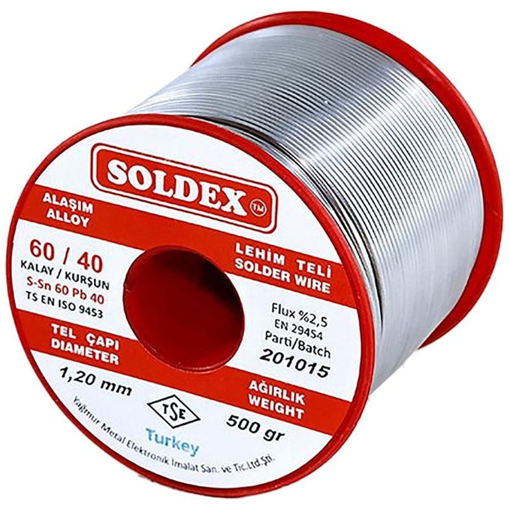 Soldex Soldex 500 Gr. Lehim 1 Mm. SN60/PB40 - Lehim Teli