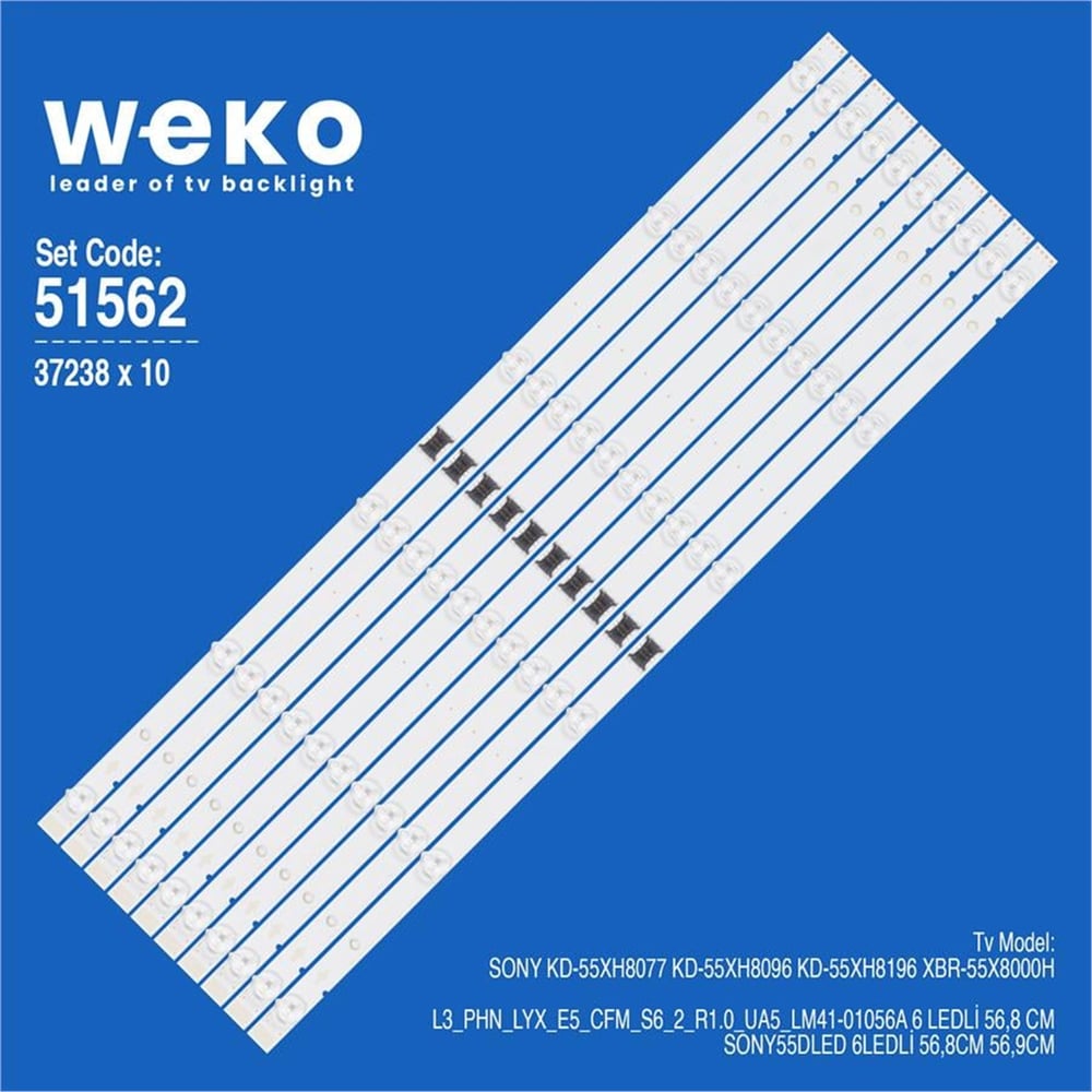 Weko Sony KD-55XH8077 55'' 10 Adet Tv Led Bar - Sony Led Bar