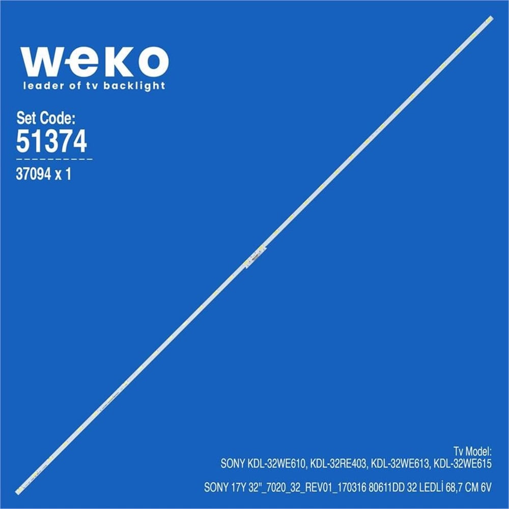 Weko Sony KDL-32WE610 32'' 1 Adet Tv Led Bar - Sony Led Bar