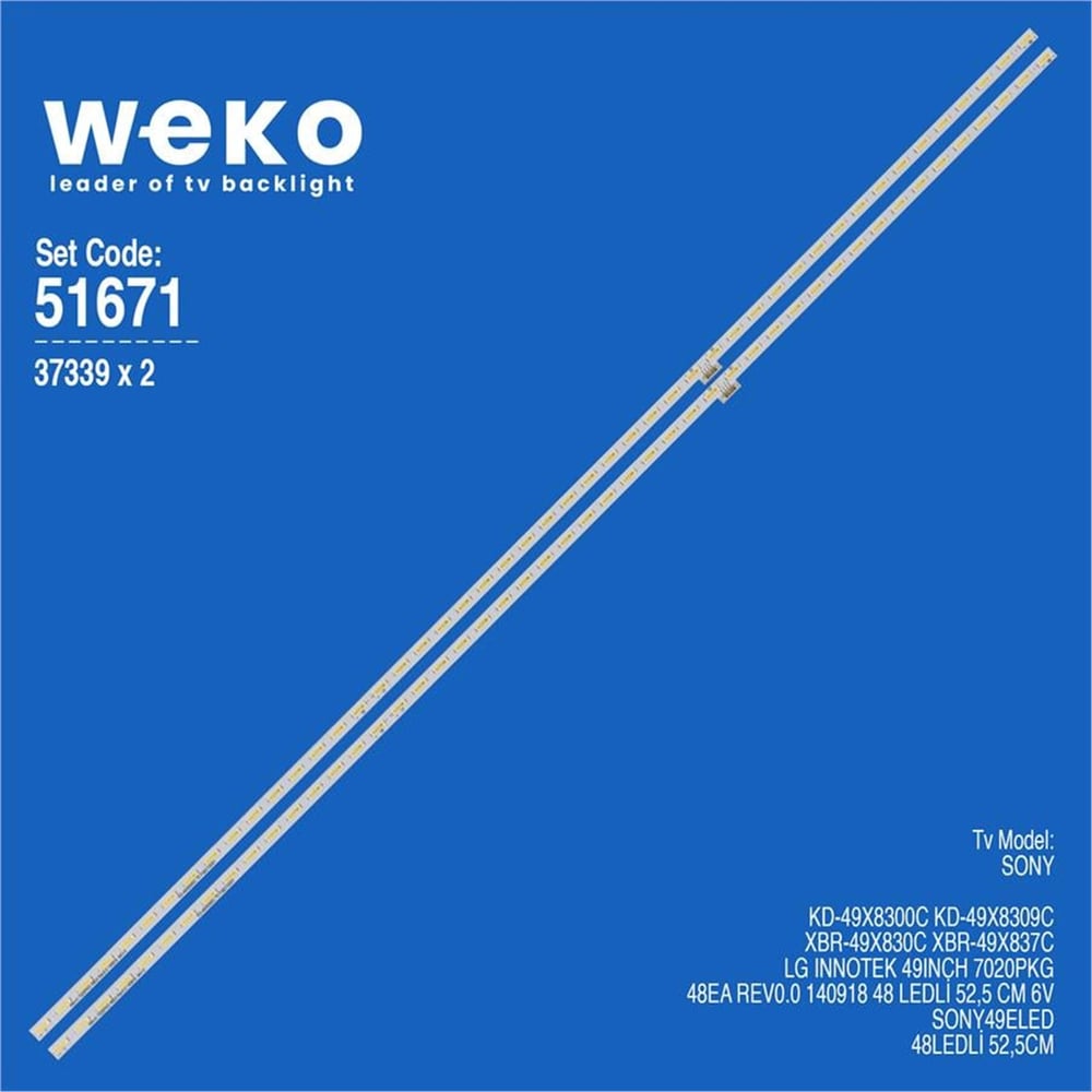 Weko Sony XBR-49X830C 49'' 2 Adet Tv Led Bar - Sony Led Bar
