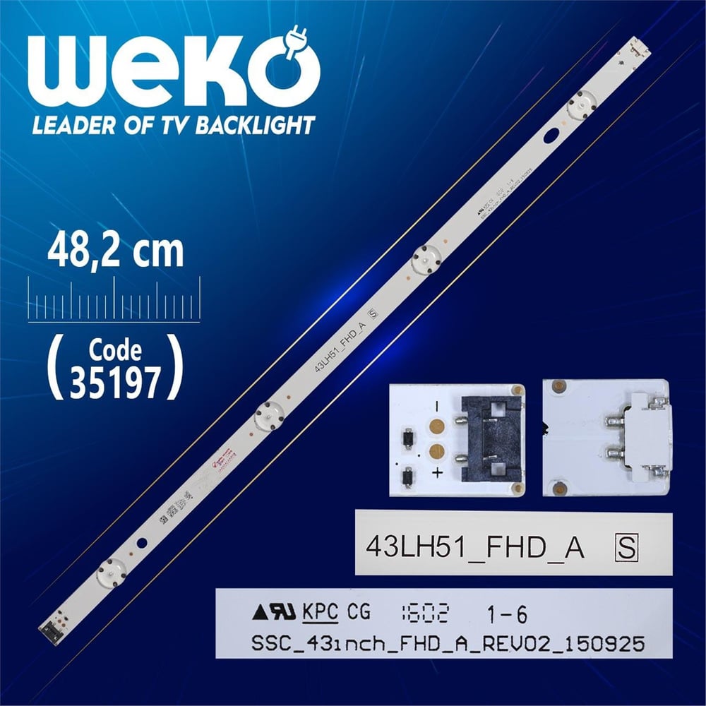 Weko SSC_43INCH_FHD_A_REV02_150925 - 43LH51_FHD_A (S) - 48.2 Cm 4 Ledli - (WK-880) Tv Led Bar - Tv Led Bar