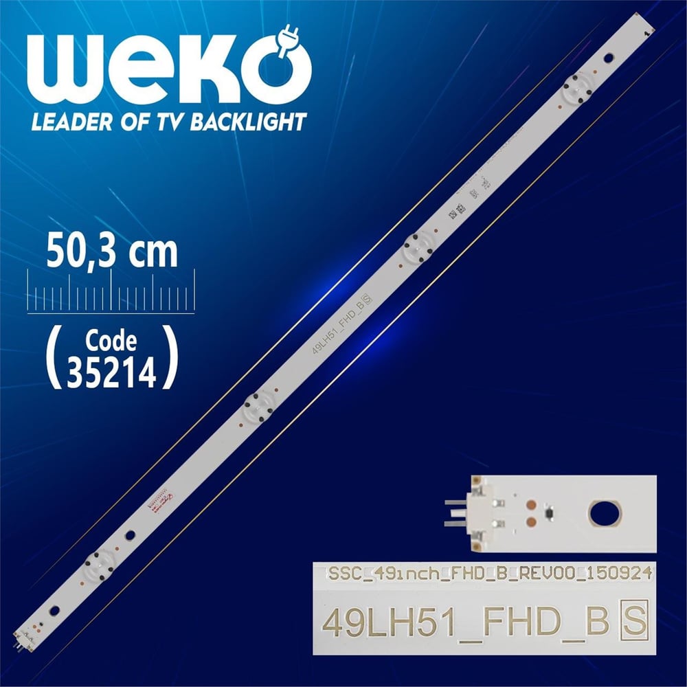 Weko SSC_49INCH_FHD_B_REV00_150924 - 49LH51_FHD_B (S) - 50.3 Cm 4 Ledli - WK-891 Led Tv Bar - Tv Led Bar
