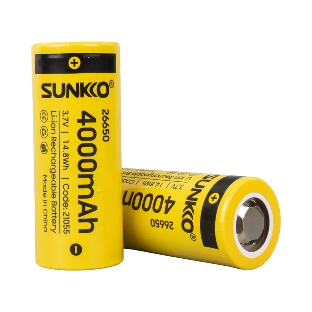 Sunkko Sunkko 3.7 Volt 4000 Mah 26650 Şarj Edilebilir Pil (Tekli) - Piller