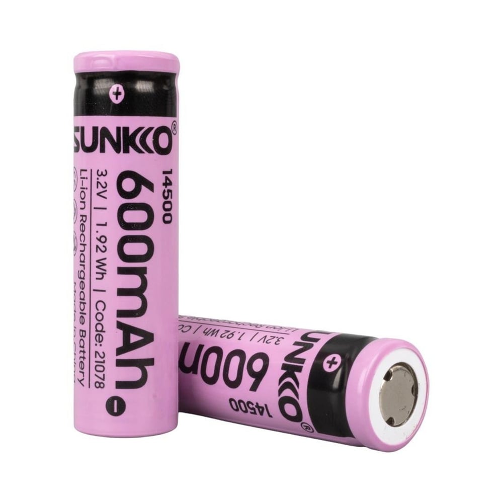 Sunkko Sunkko IFR 3.2 Volt 600 Mah 14500 Şarj Edilebilir Pil (Tekli) - Piller